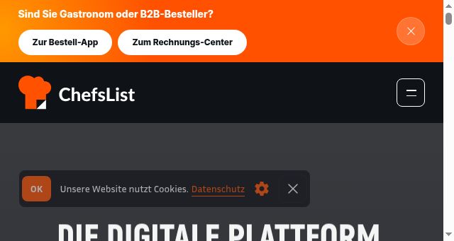 Screenshot of chefslist.de
