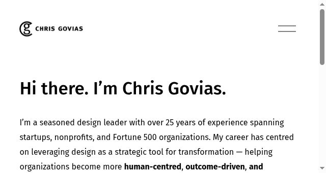 Screenshot of chrisgovias.com