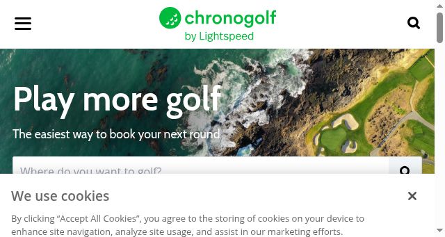 Screenshot of chronogolf.ca