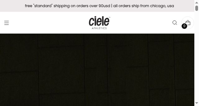 Screenshot of cieleathletics.com