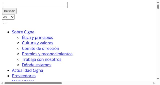Screenshot of cignasalud.es