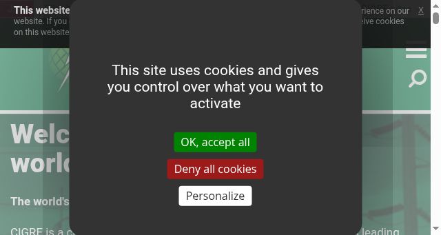 Screenshot of cigre.org