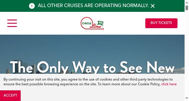 Screenshot of circleline.com