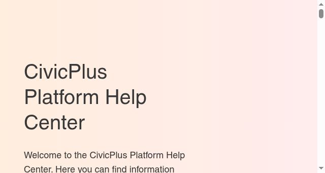 Screenshot of civicplus.help