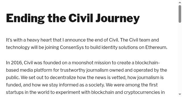 Screenshot of civil.co