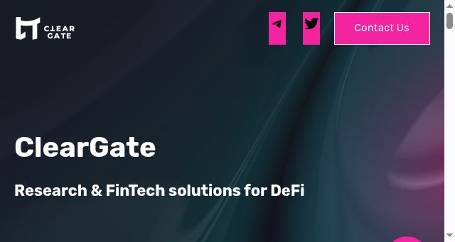 Screenshot of cleargate.capital