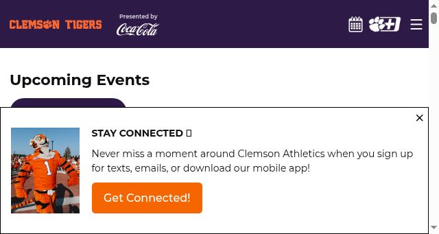 Screenshot of clemsontigers.com