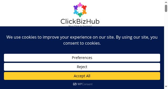 Screenshot of clickbizhub.com