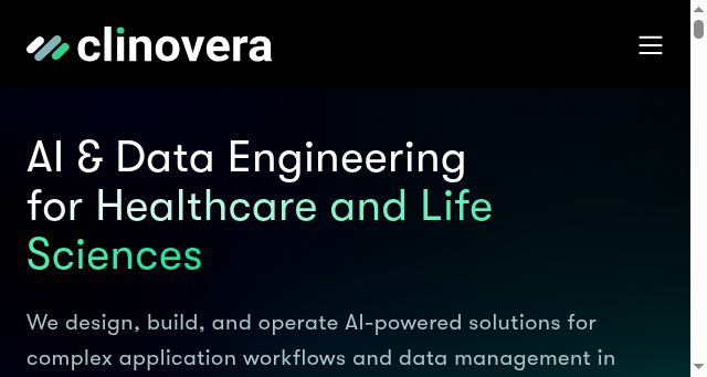 Screenshot of clinovera.com