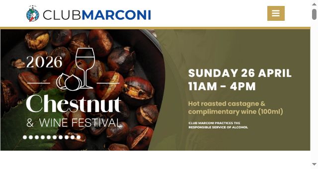 Screenshot of clubmarconi.com.au
