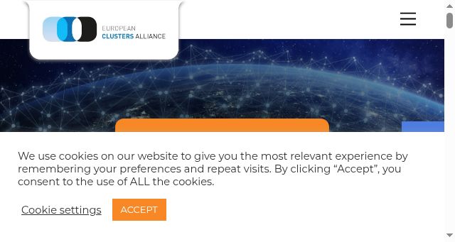 Screenshot of clustersalliance.eu