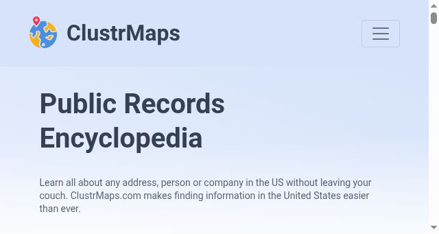 Screenshot of clustrmaps.com