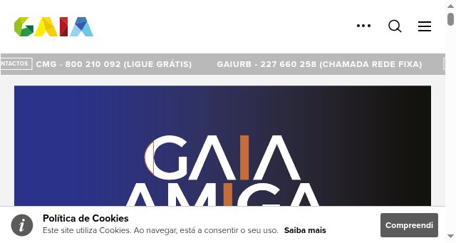 Screenshot of cm-gaia.pt