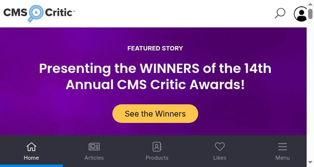 Screenshot of cmscritic.com