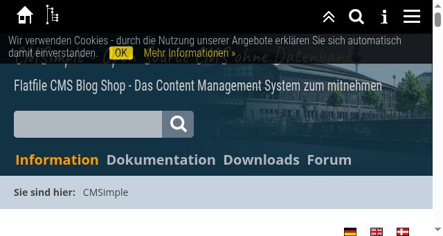Screenshot of cmsimple.org