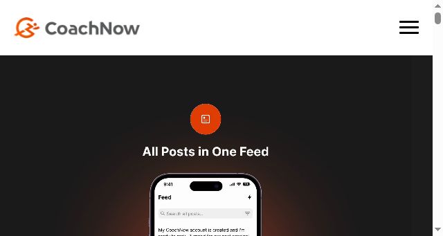 Screenshot of coachnow.com