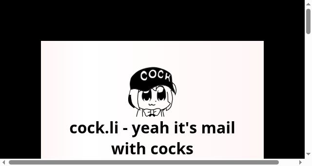 Screenshot of cock.li