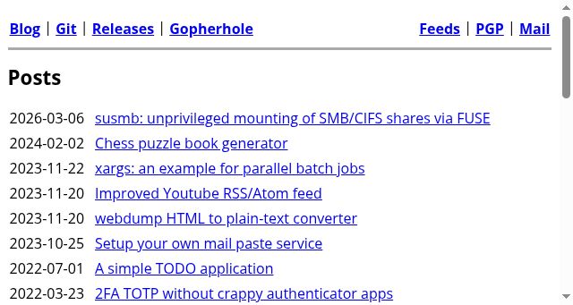 Screenshot of codemadness.org