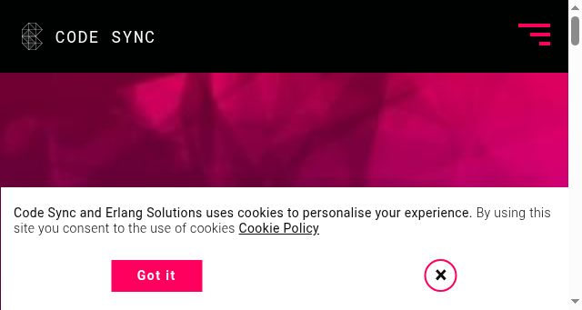 Screenshot of codesync.global