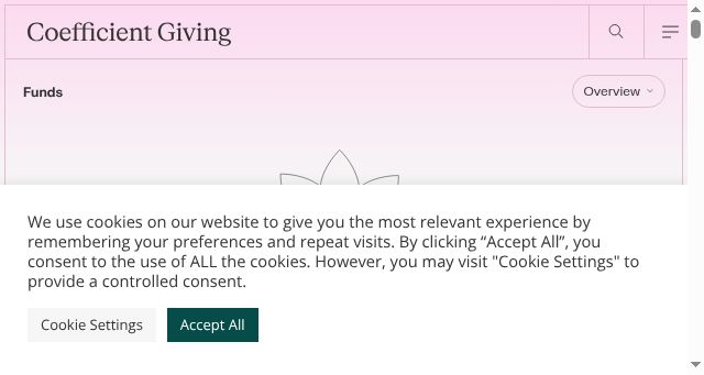 Screenshot of coefficientgiving.org