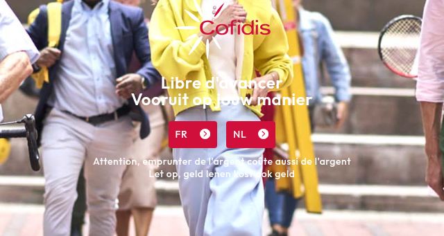 Screenshot of cofidis.be