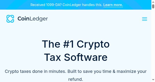 Screenshot of coinledger.io