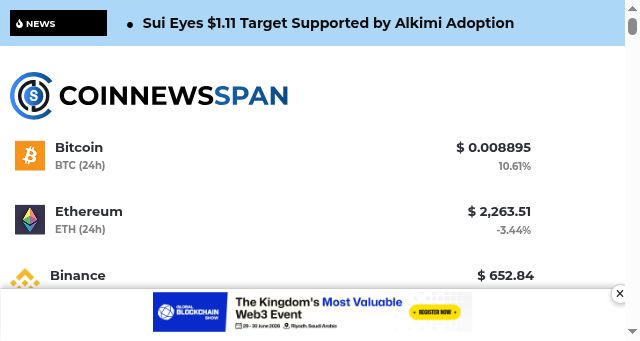 Screenshot of coinnewsspan.com