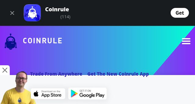 Screenshot of coinrule.com
