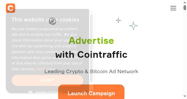 Screenshot of cointraffic.com