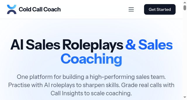 Screenshot of coldcall.coach