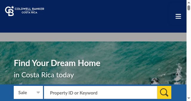 Screenshot of coldwellbankercostarica.com