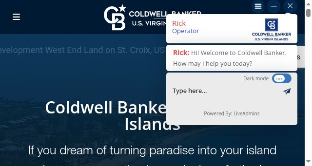 Screenshot of coldwellbankervi.com