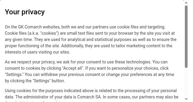 Screenshot of comarch.es