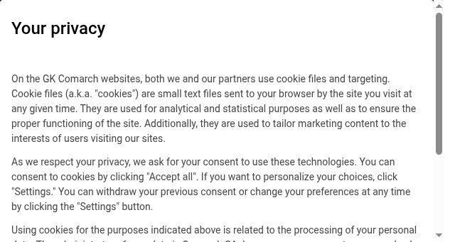 Screenshot of comarch.nl