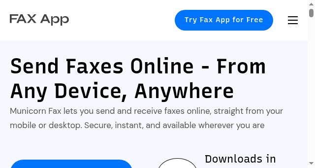 Screenshot of comfax.com