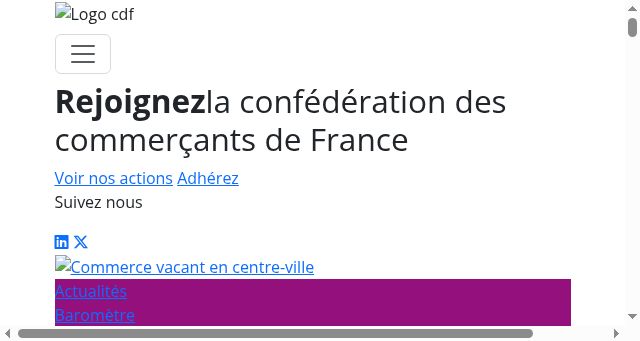 Screenshot of commercants-de-france.org