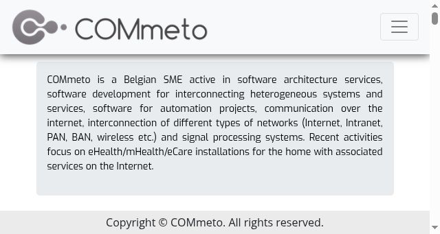Screenshot of commeto.be