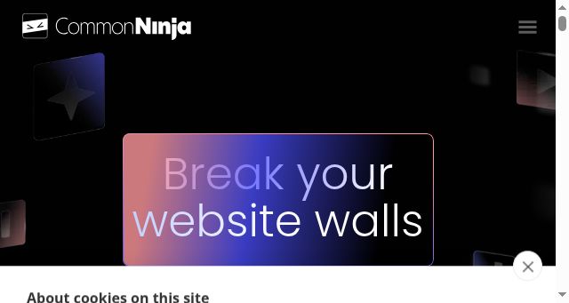Screenshot of commoninja.com