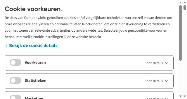 Screenshot of companyinfo.nl