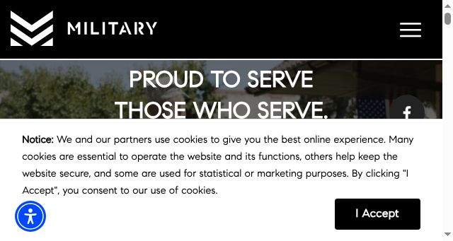 Screenshot of compassmilitary.com
