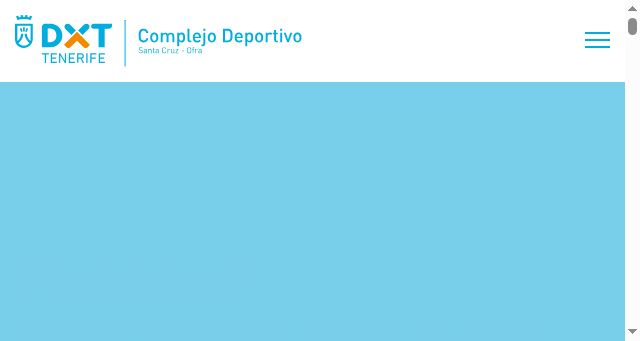 Screenshot of complejodeportivodetenerife.com