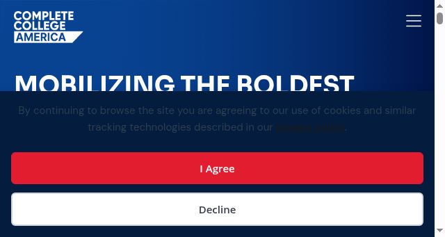 Screenshot of completecollege.org