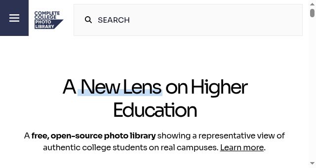 Screenshot of completecollegephotolibrary.org
