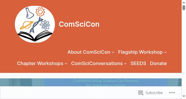 Screenshot of comscicon.org