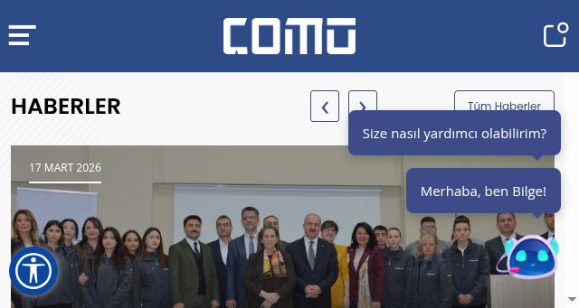 Screenshot of comu.edu.tr