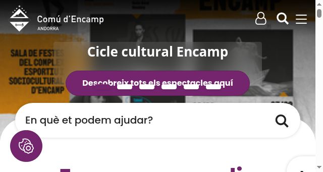 Screenshot of comuencamp.ad