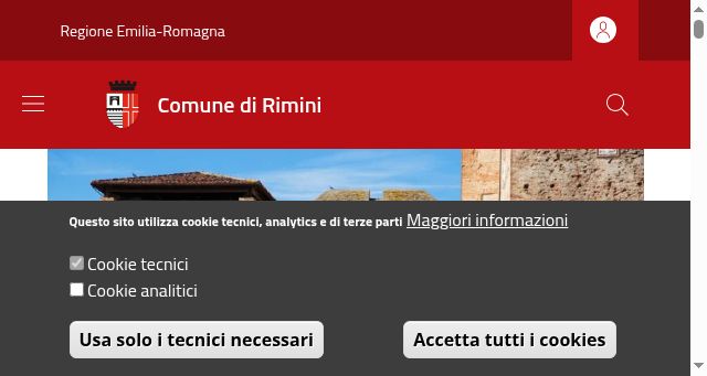 Screenshot of comune.rimini.it