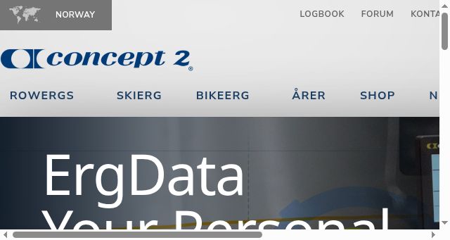 Screenshot of concept2.no