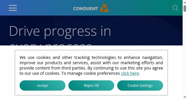 Screenshot of conduent.com