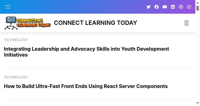 Screenshot of connectlearningtoday.com